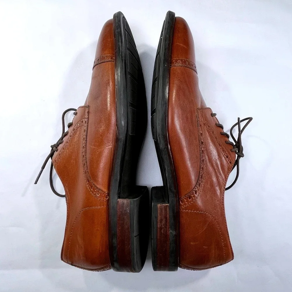Cole Haan Grand OS Watson Dress Shoe Mens 12 Brown Leather Oxford Derby Business